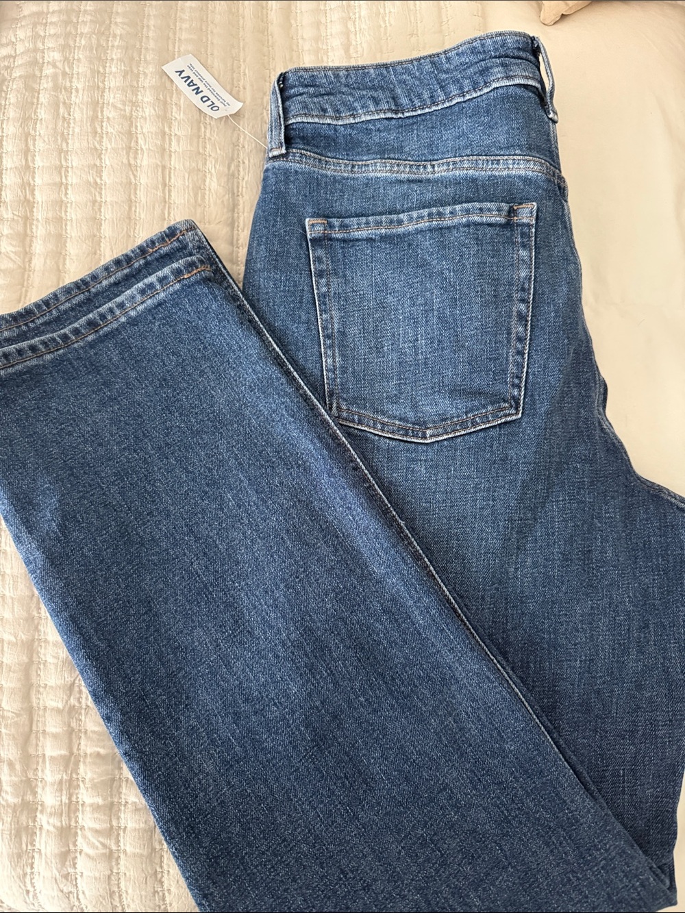 Old Navy Medium Blue Straight-Leg Women's Jeans